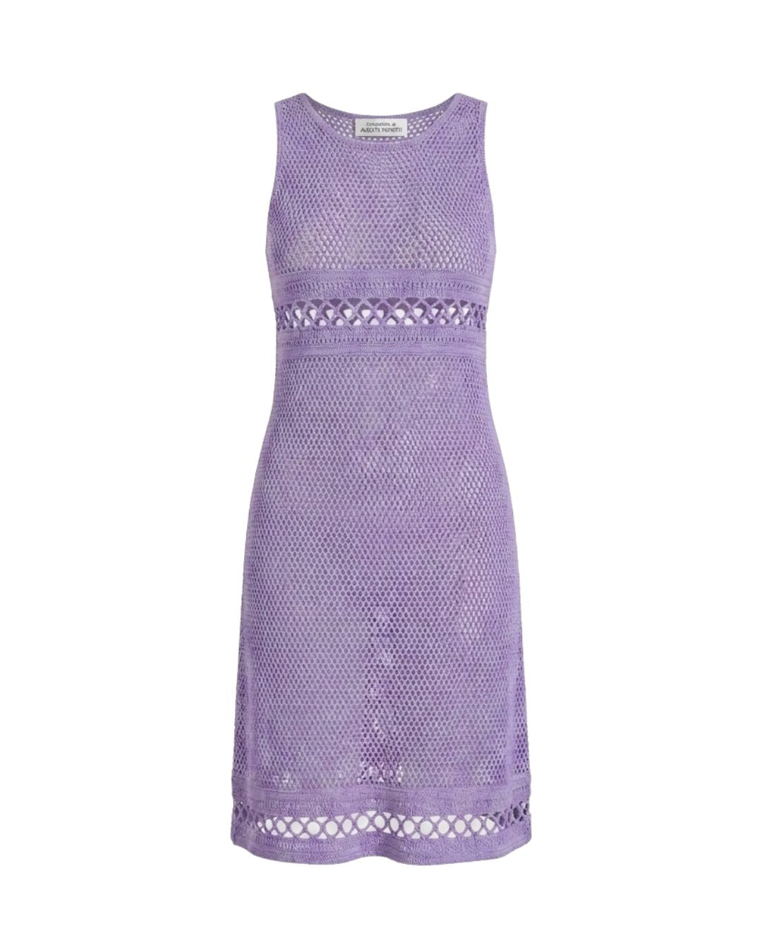 Philosophy di Alberta Ferretti Spring/Summer 2000 Runway Lilac Crocheted Cotton Dress