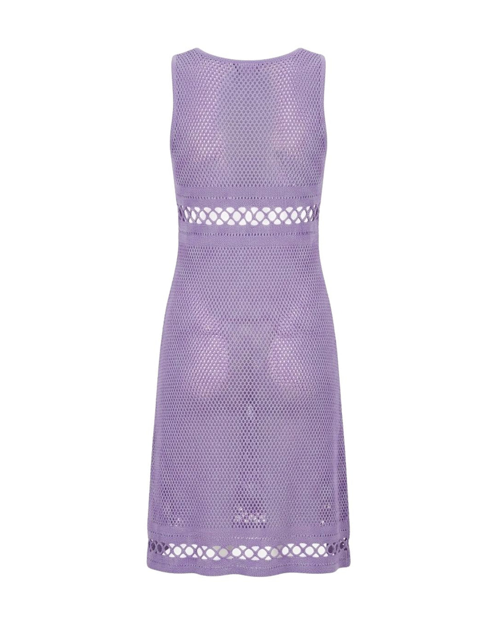 Philosophy di Alberta Ferretti Spring/Summer 2000 Runway Lilac Crocheted Cotton Dress