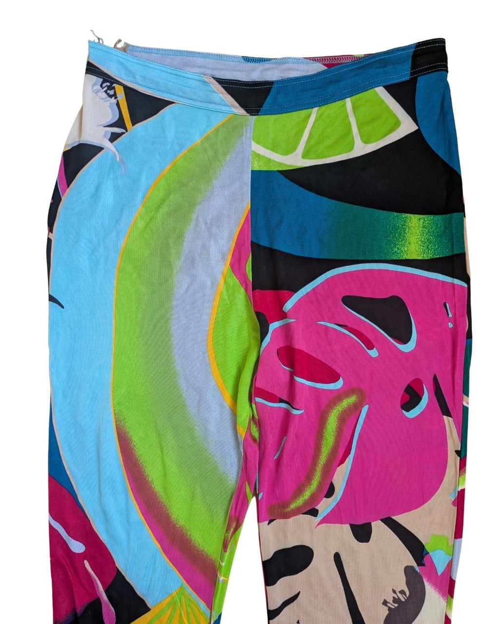 Christian Lacroix Bazar Circa 1994-95 Pop Art Monstera & Lips Print Set — Made in France