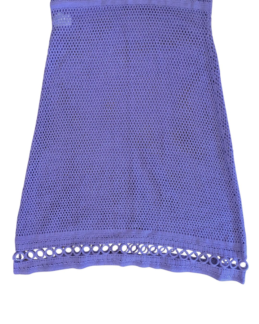 Philosophy di Alberta Ferretti Spring/Summer 2000 Runway Lilac Crocheted Cotton Dress