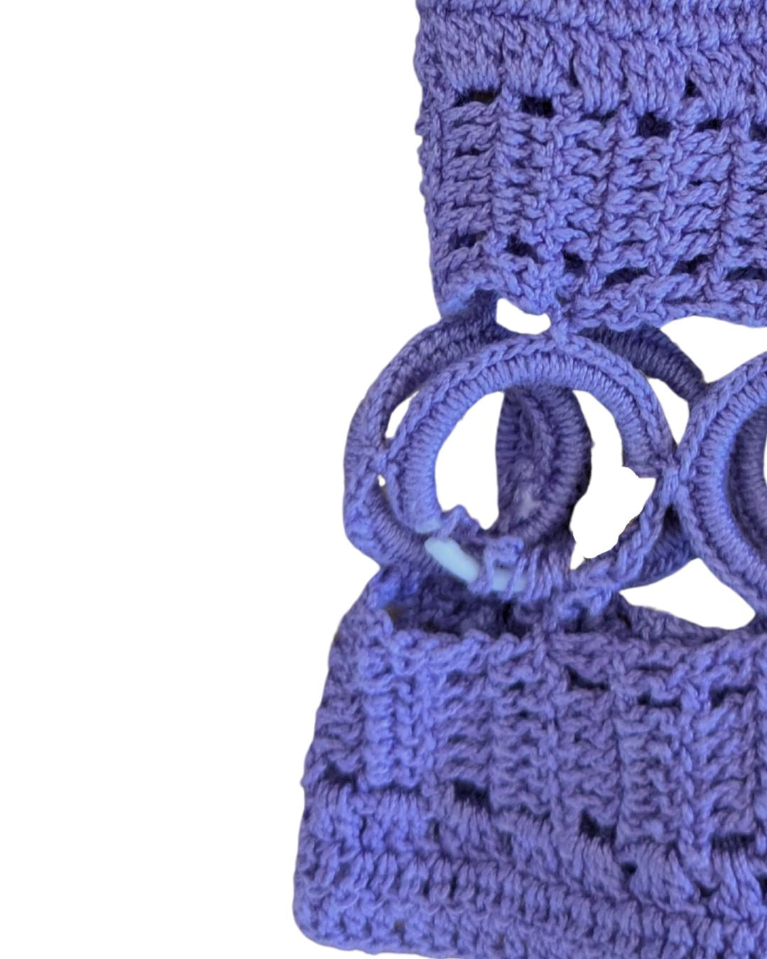 Philosophy di Alberta Ferretti Spring/Summer 2000 Runway Lilac Crocheted Cotton Dress
