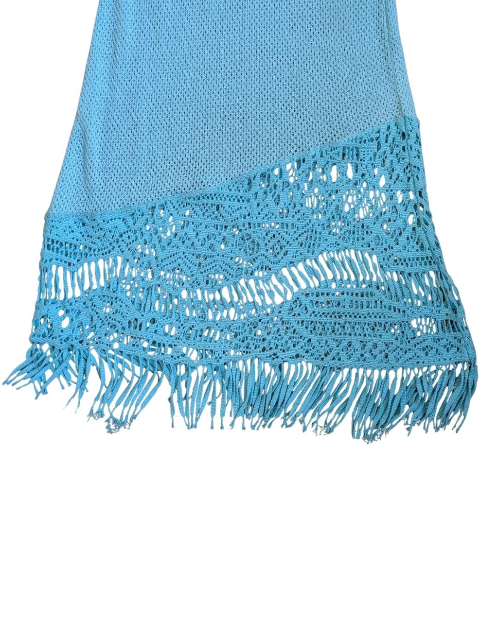 Christian Lacroix Bazar Circa 1996-97 Asymmetric Beachwear Crochet Fringe Dress