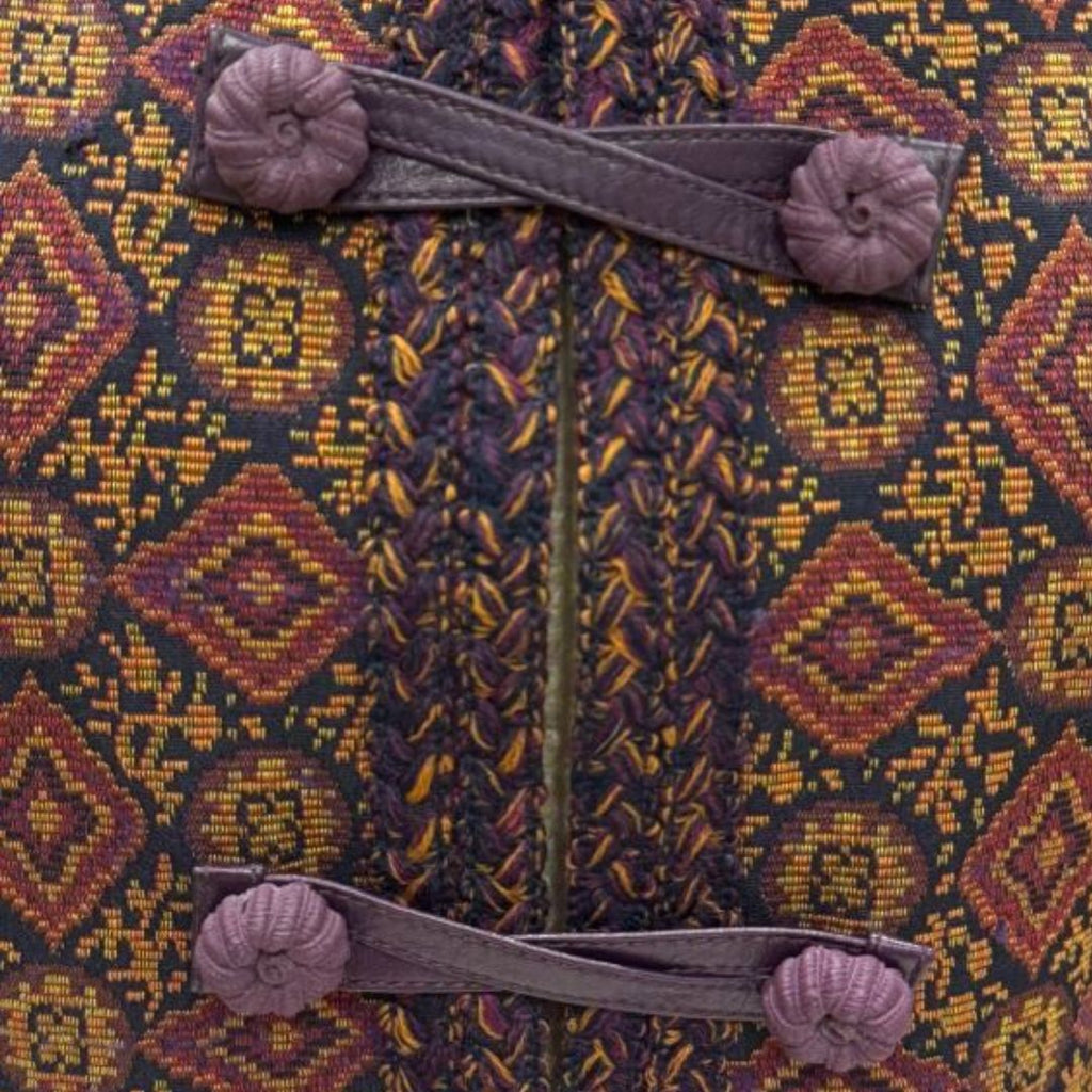 Jean-Louis Scherrer Boutique 1980s Jacquard Mao Collar Jacket