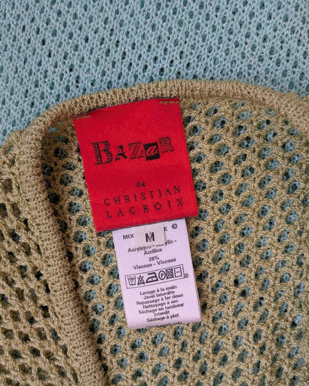 Christian Lacroix Bazar Circa 1996-97 Asymmetric Beachwear Crochet Fringe Dress