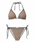 Gucci 2000s GG Monogram Canvas Triangle Bikini — Tom Ford Era