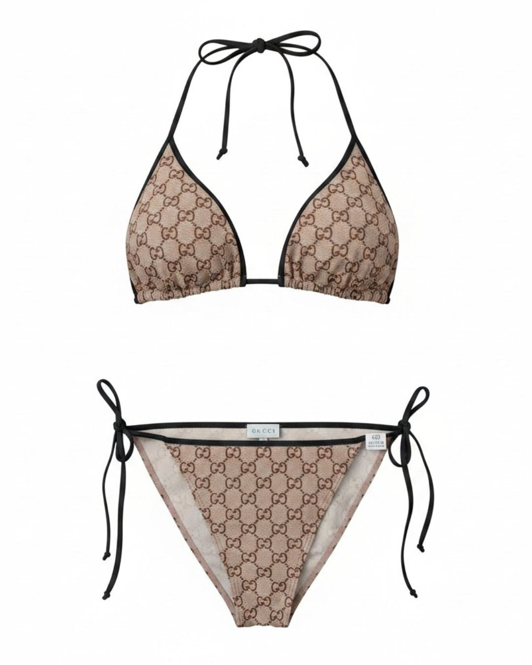 Gucci 2000s GG Monogram Canvas Triangle Bikini — Tom Ford Era