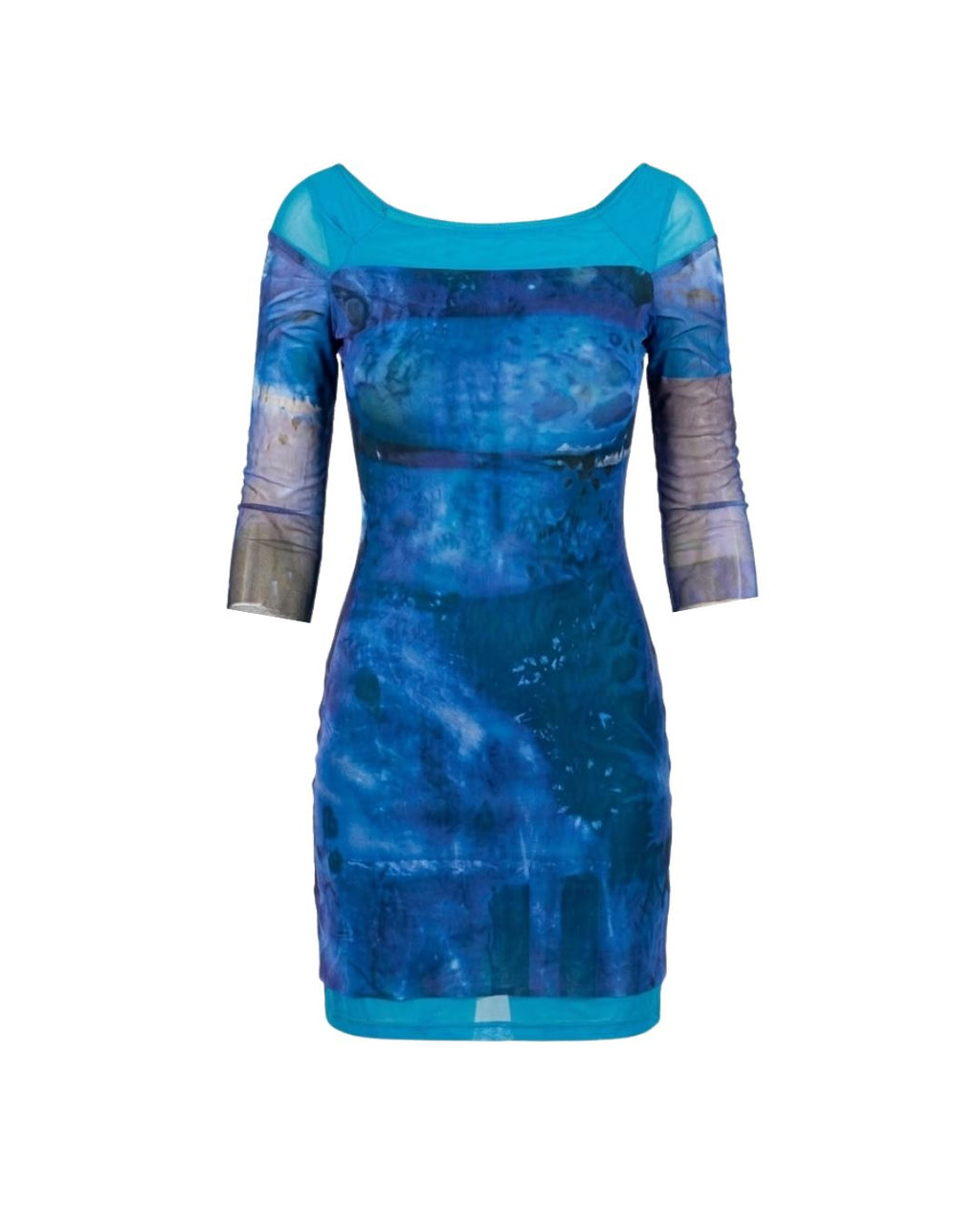 Plein Sud Jeans by Faycal Amor Spring/Summer 1998 Cyber Stellar Mesh Tulle Mini Dress