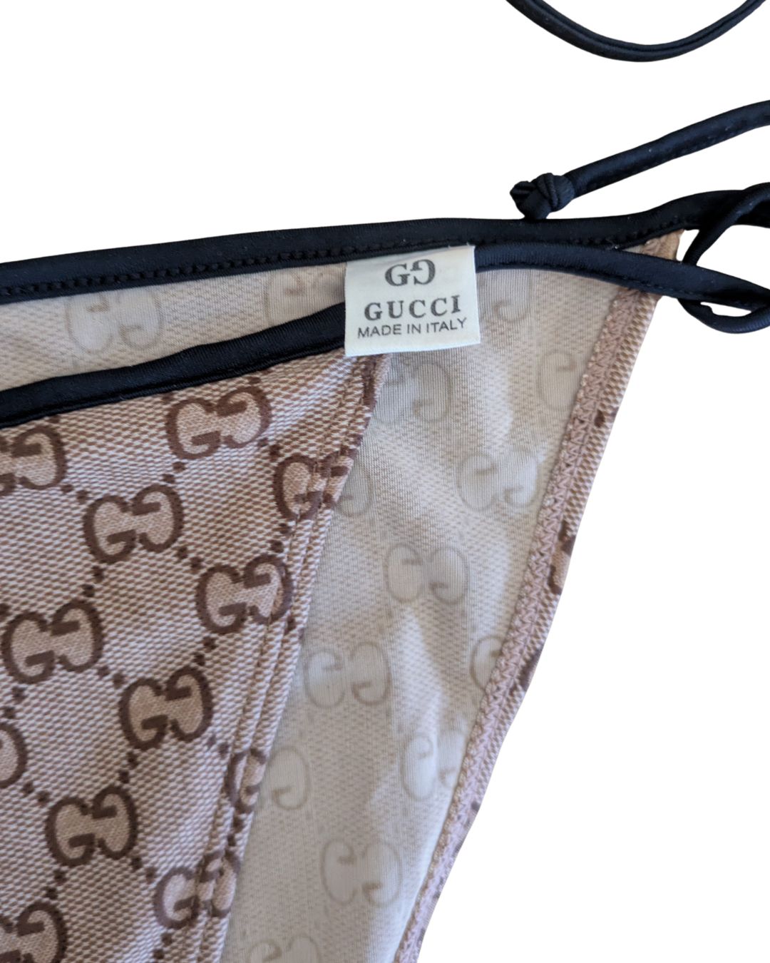 Gucci 2000s GG Monogram Canvas Triangle Bikini — Tom Ford Era