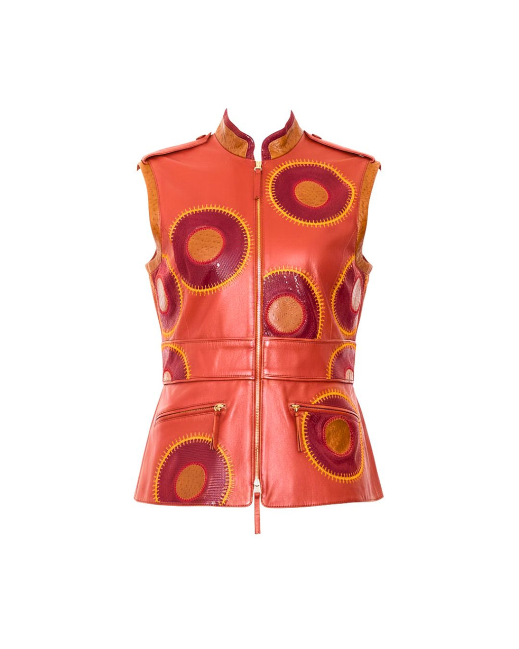 Gianfranco Ferré Spring/Summer 2004 Runway Sculptural Lambskin Leather Vest