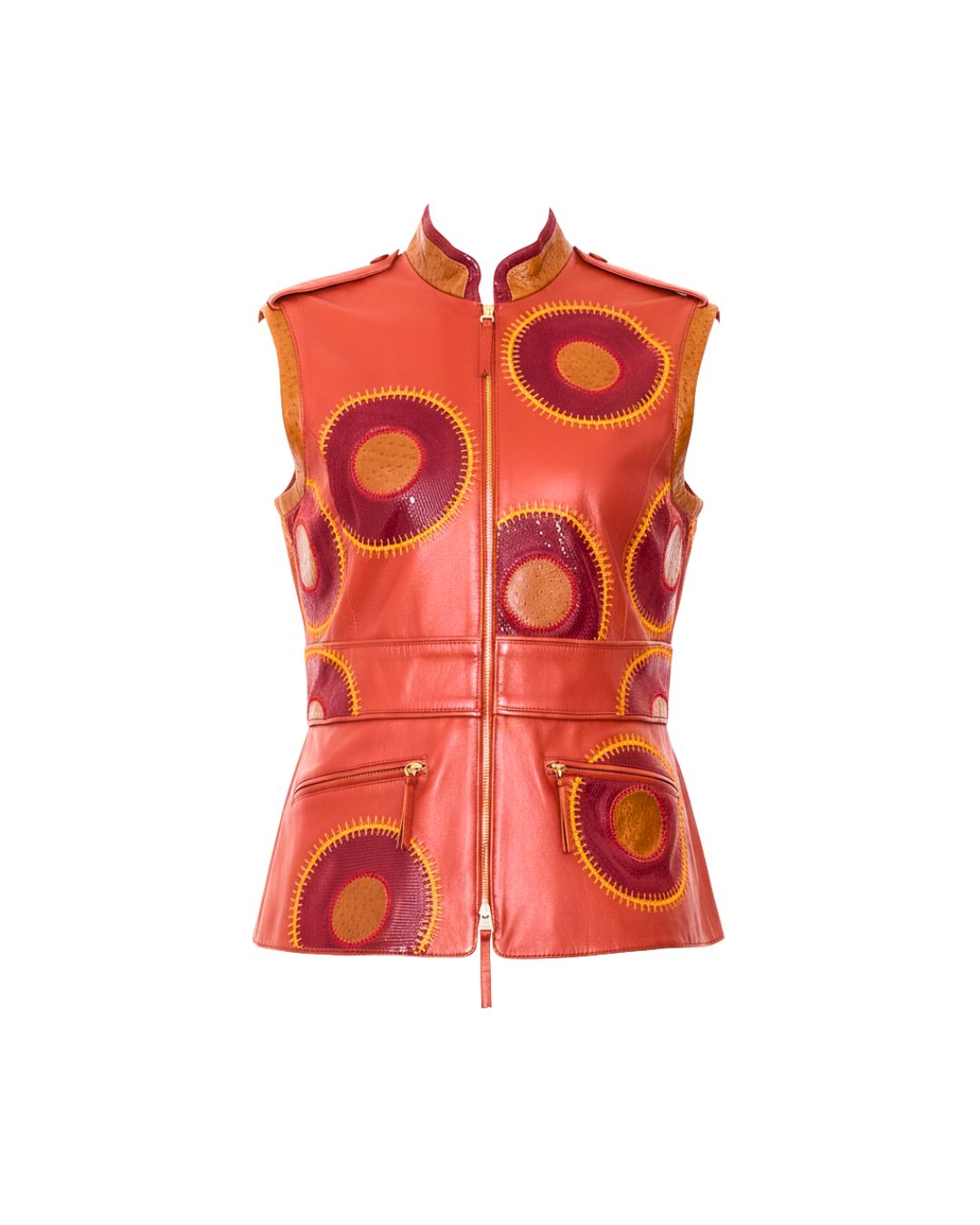 Gianfranco Ferré Spring/Summer 2004 Runway Sculptural Lambskin Leather Vest