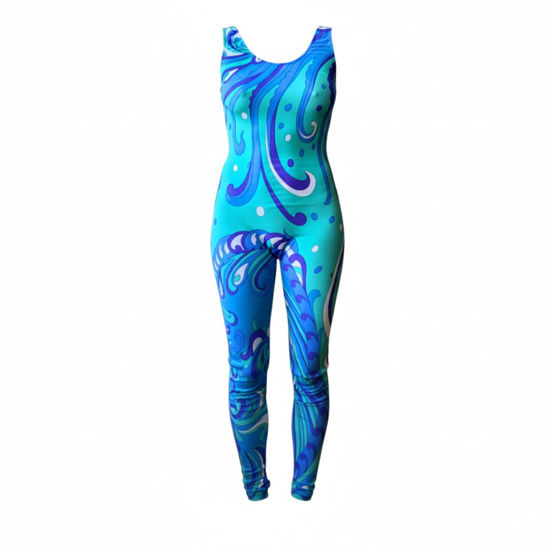 Emilio Pucci 1990s Psychedelic Print Catsuit