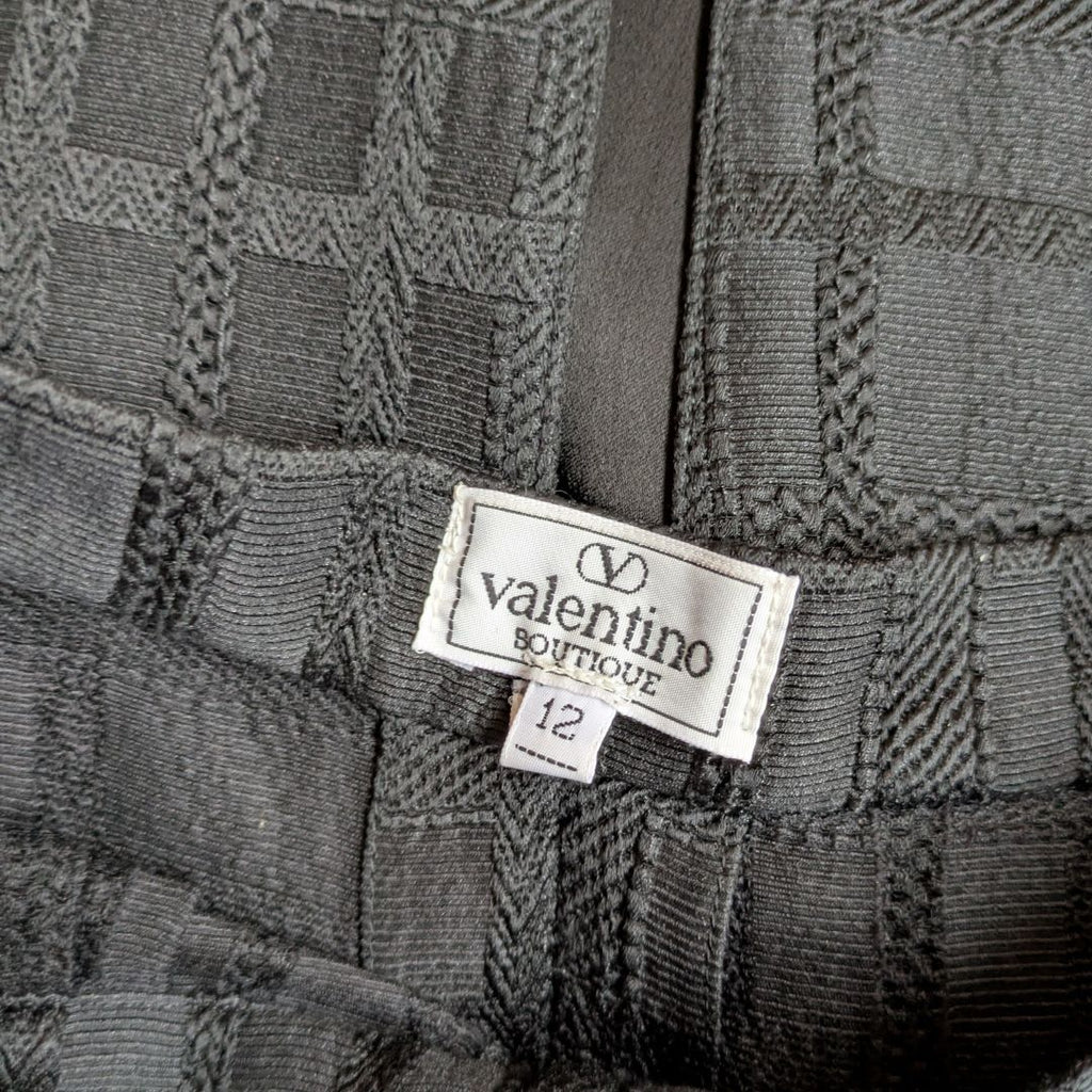 Valentino Boutique 1980s Black Power Suit