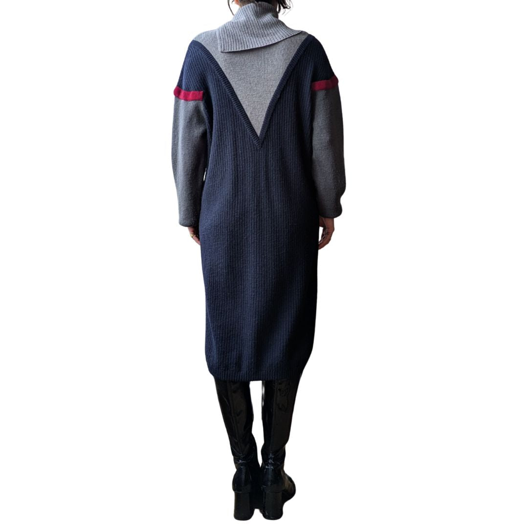 Claude Montana Fall/Winter 1981 Runway Wool Knit Sweater Dress