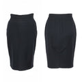 Azzedine Alaïa Circa Spring 1993 Black Wool & Carbon Fiber Pencil Skirt